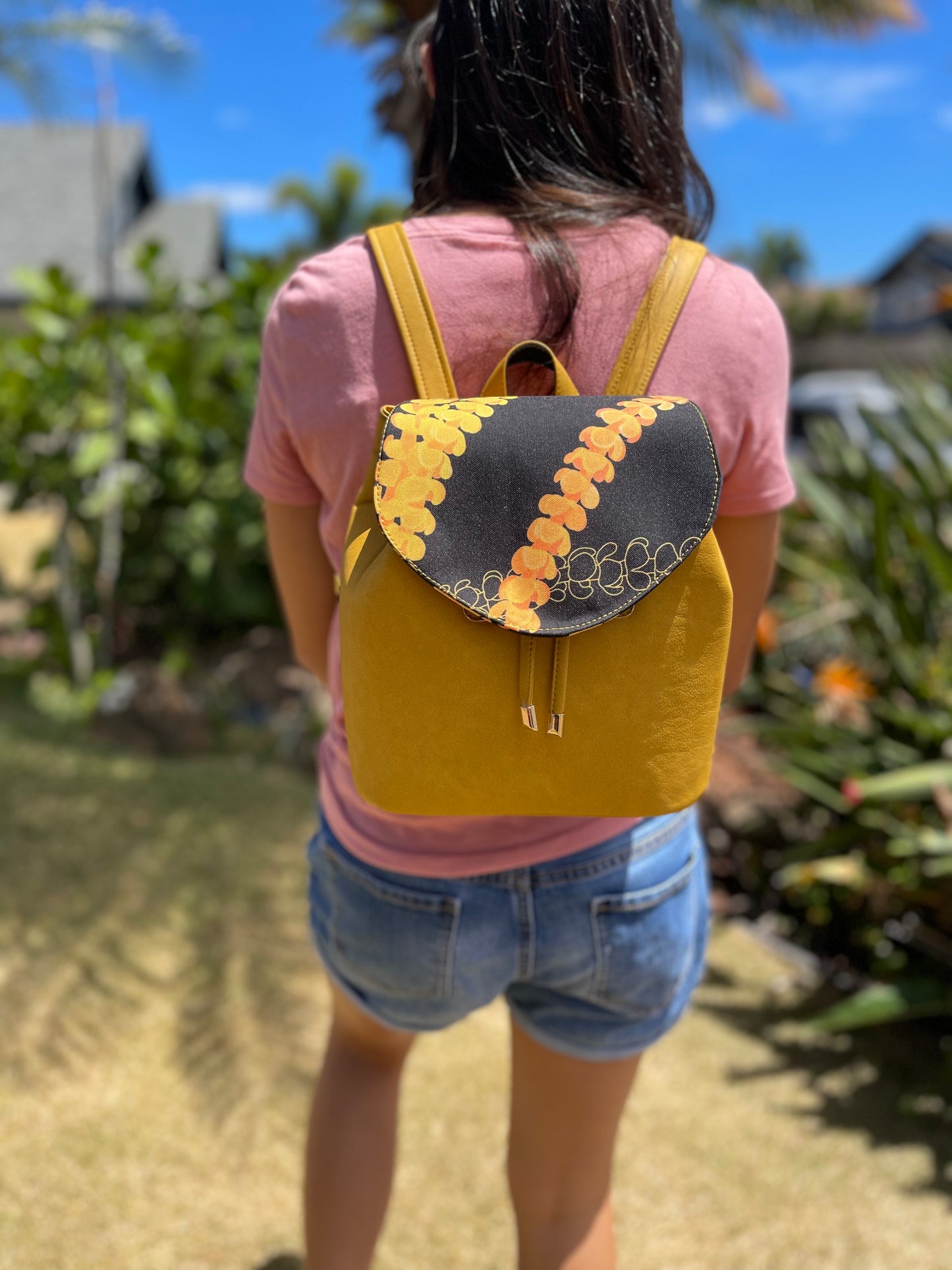 Mustard Puakenikeni Backpack