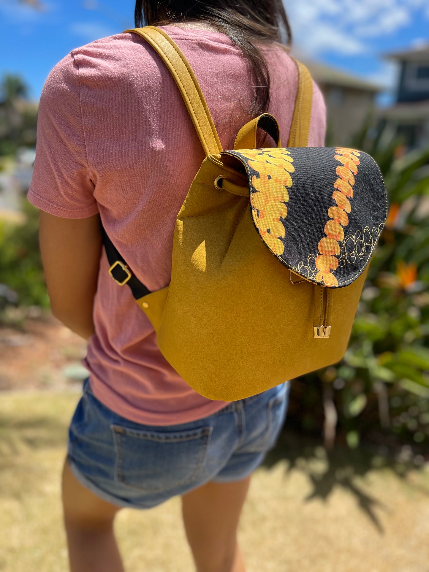 Mustard Puakenikeni Backpack