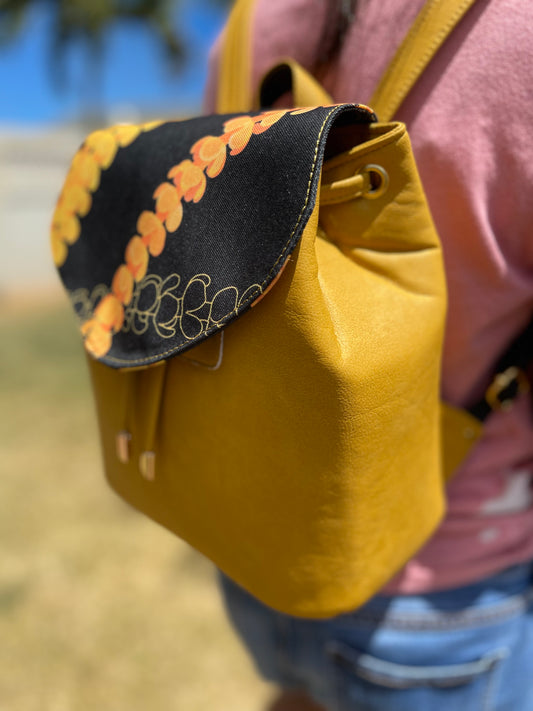 Mustard Puakenikeni Backpack